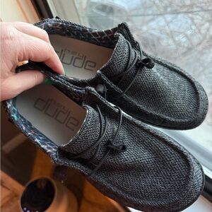 Hey Dude Charcoal Knit Shoes